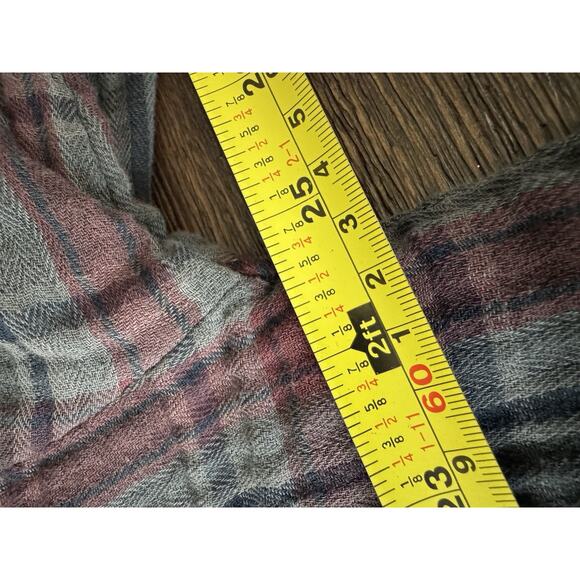 CP Shades Shirt Womens Medium Gauze Plaid Relaxed Long Sleeve Button Up Barn - Picture 6 of 9